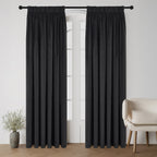 Style Co. Beau Velvet Block Out Pencil Pleat Curtain Pair