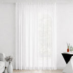 Home Essentials Celine Sheer Curtain White
