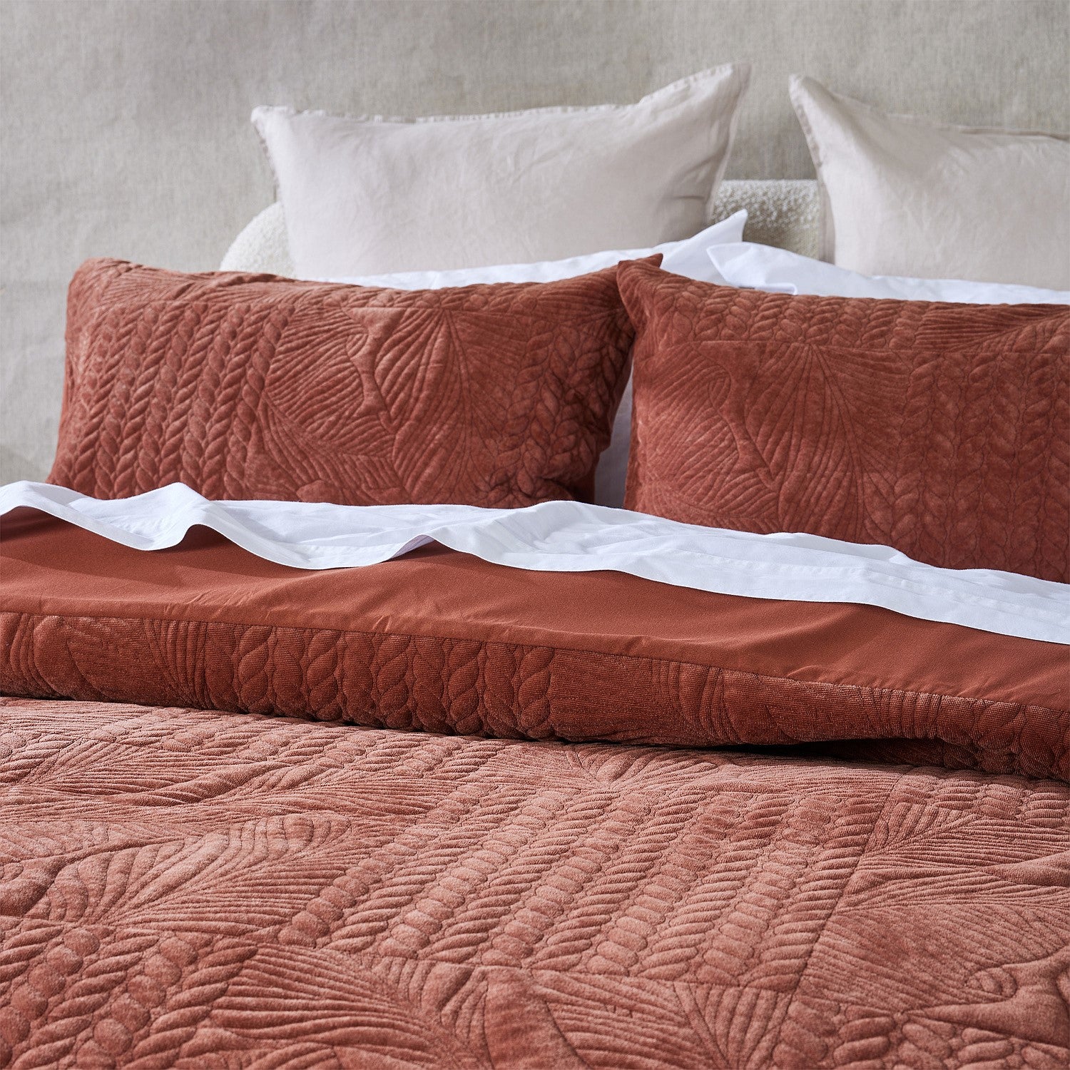 Fieldcrest Kaia Quilted Velvet Duvet Cover Set