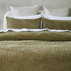 Fieldcrest Kaia Quilted Velvet Duvet Cover Set