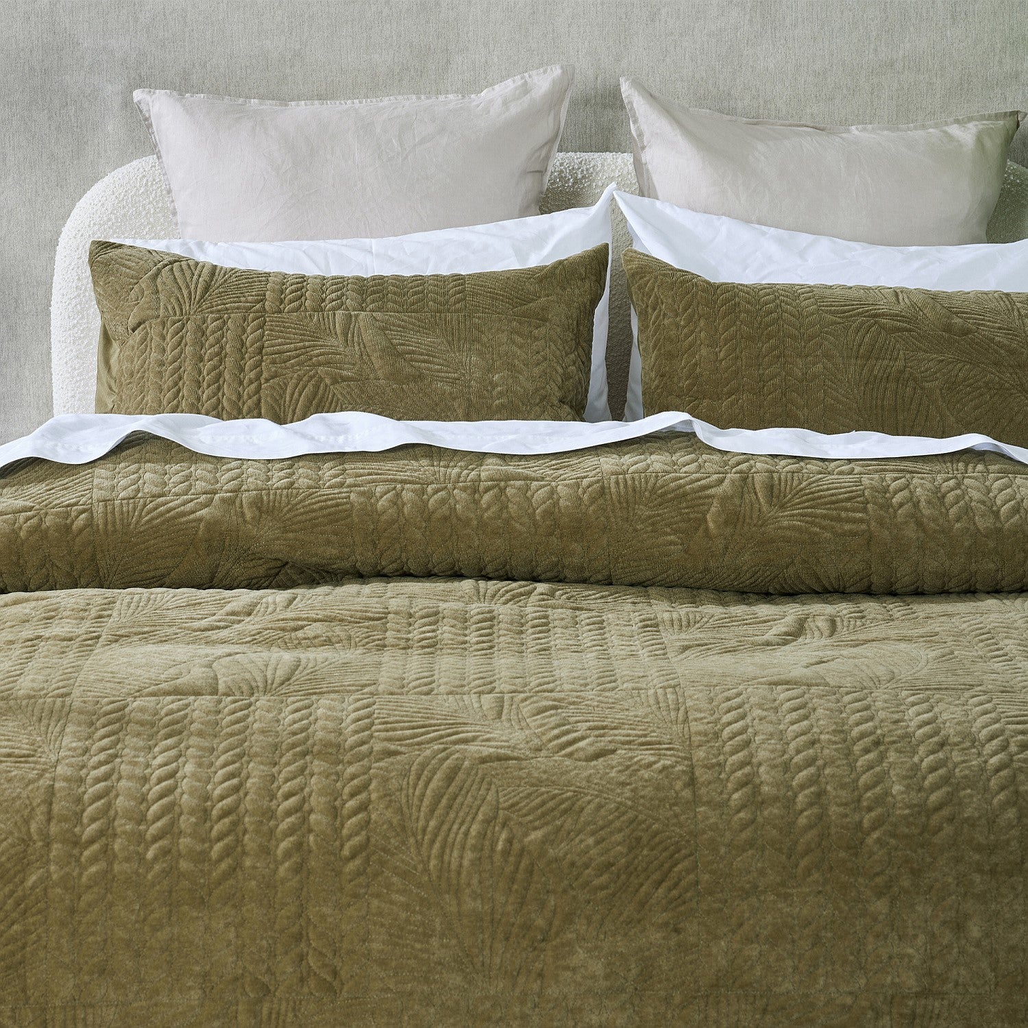 Fieldcrest Kaia Quilted Velvet Duvet Cover Set