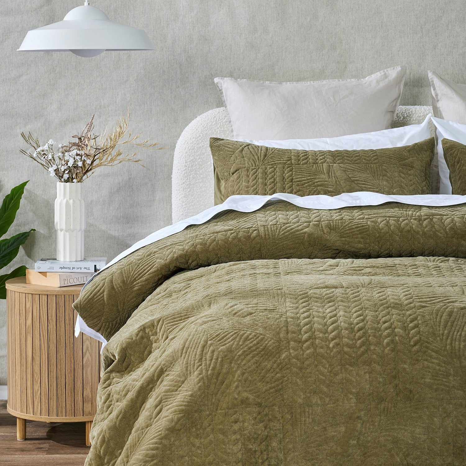 Fieldcrest Kaia Quilted Velvet Duvet Cover Set