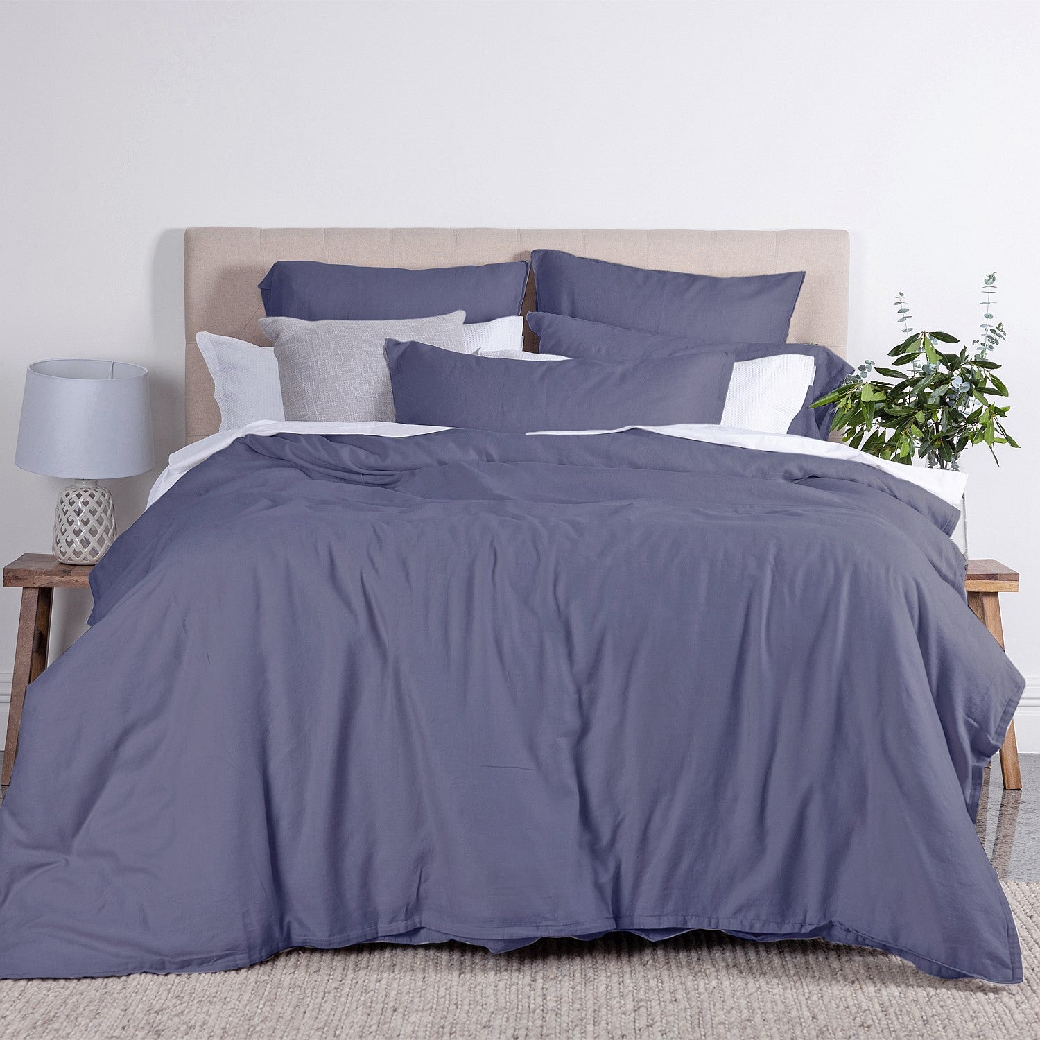 Cove Linen Look Cotton Duvet Cover Set