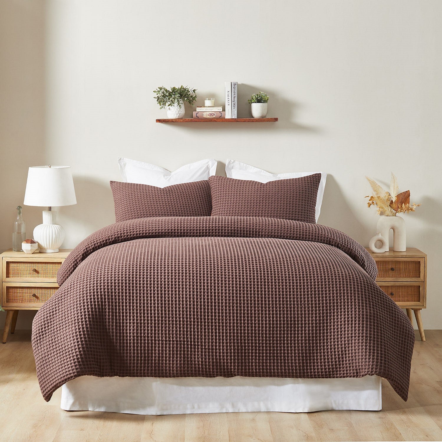 Design Republique Chunky Waffle Cotton Duvet Cover Set