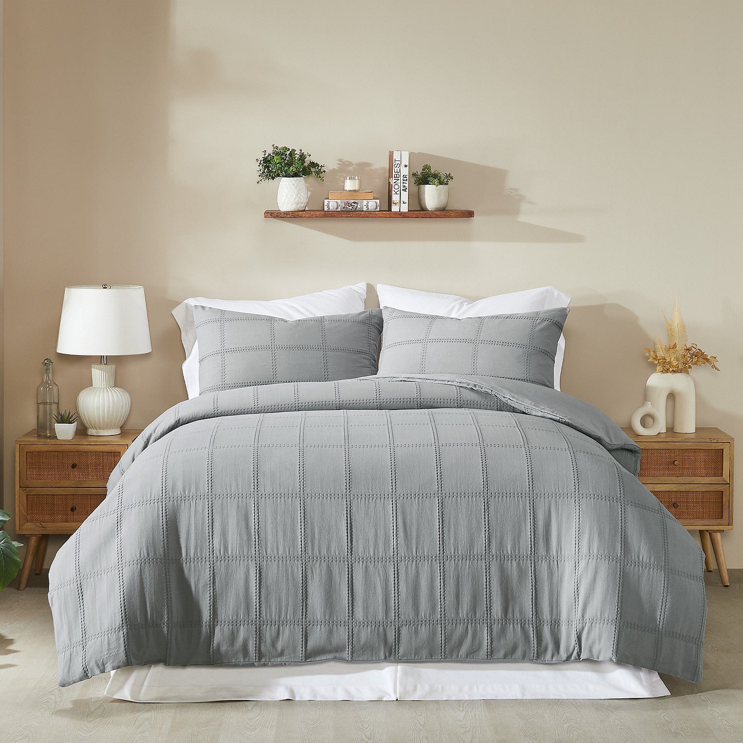 Gracious Living Adeline Cotton Duvet Cover Set