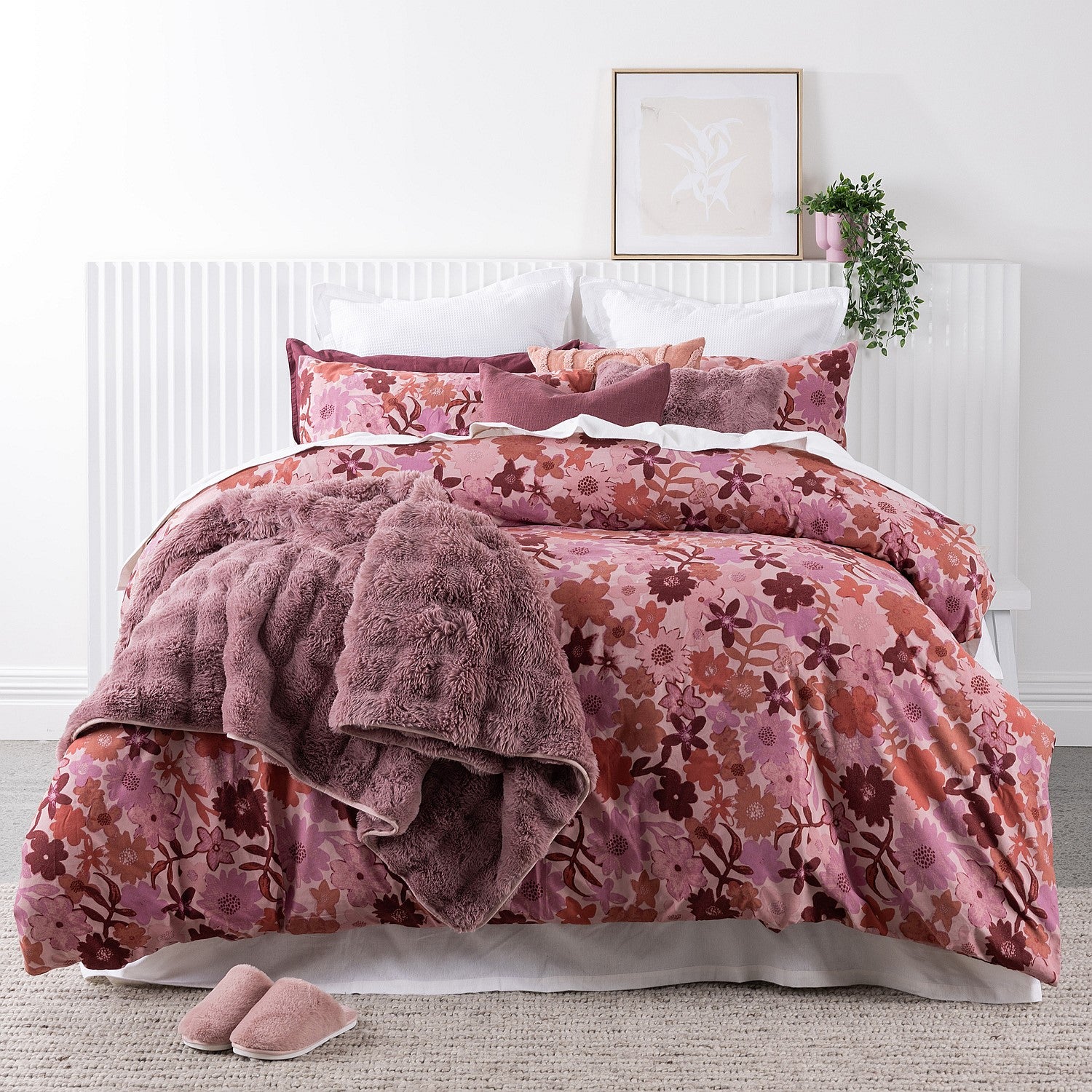 Hometones Maria Brushed Microflannel Duvet Cover Set