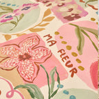 Floral pattern with 'MA FLEUR' text on a colorful background