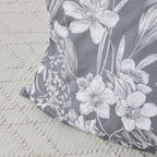 Floral patterned fabric on a textured surface