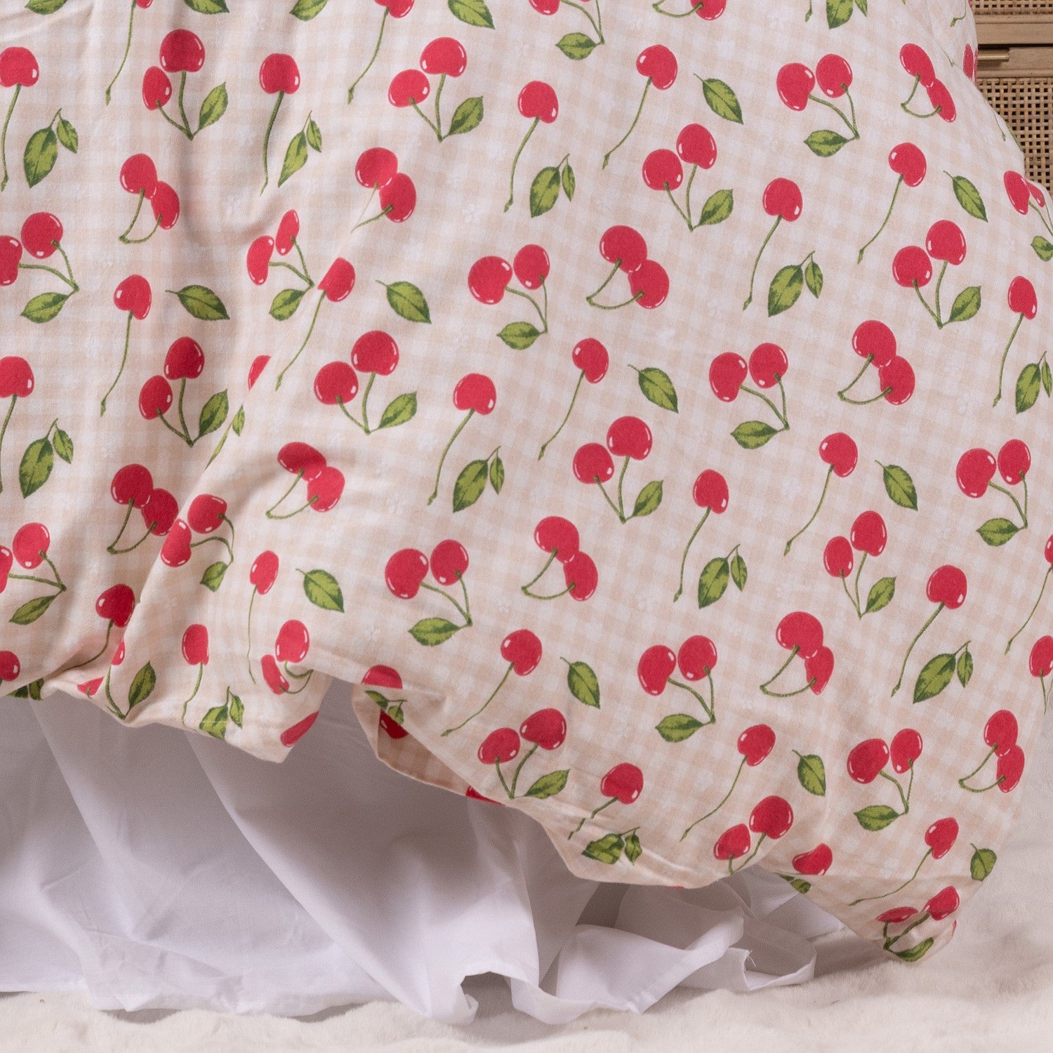 Hush Kids Cherry Flannelette Duvet Cover Set