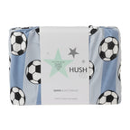 Kids football print duvet cover set package on a white background 