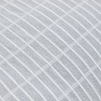 Close-up of gray fabric with diagonal stripes