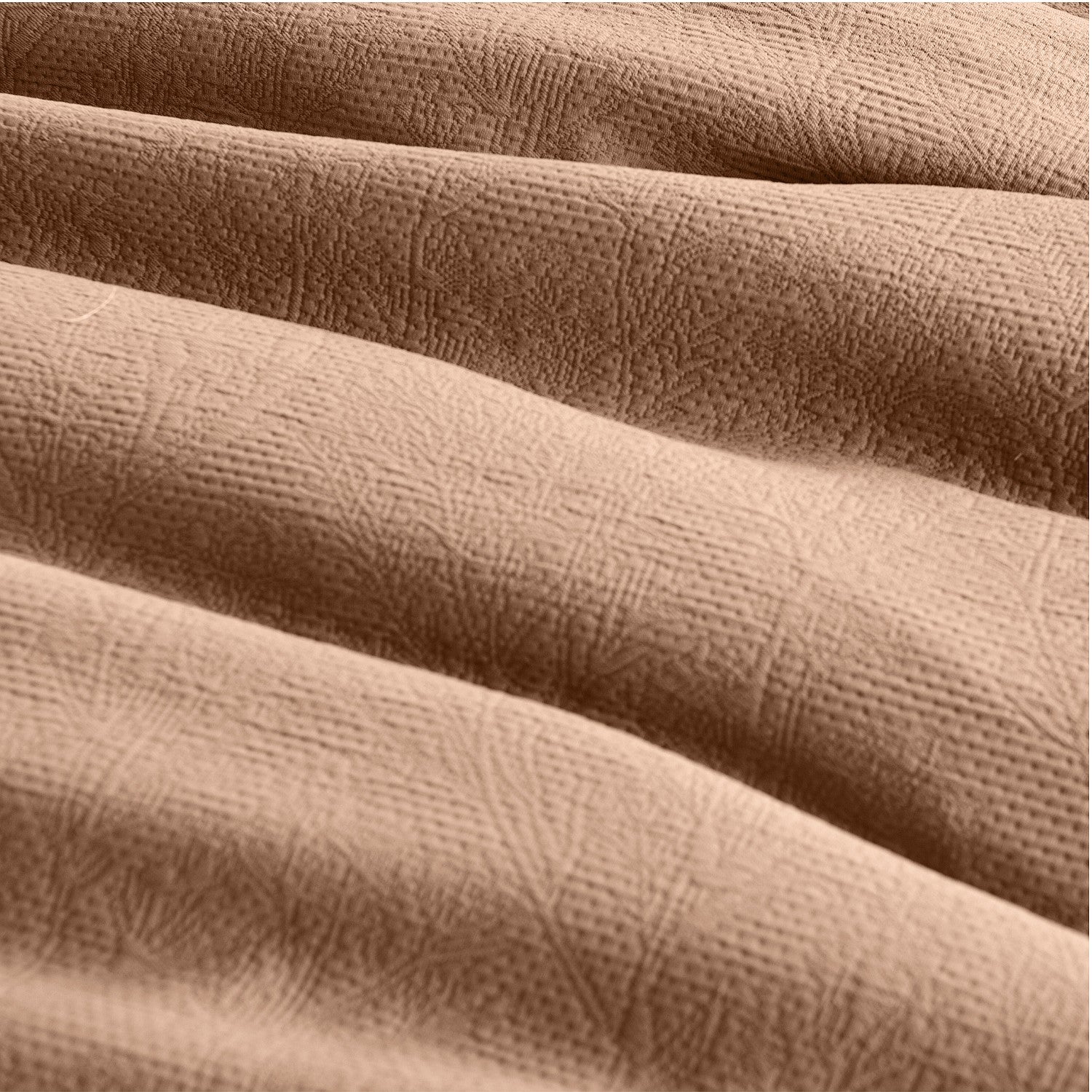 Close-up of brown textured fabric
