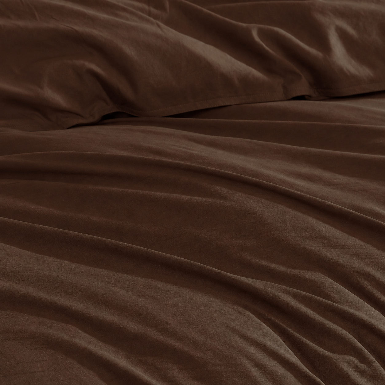 Brown fabric with folds and texture