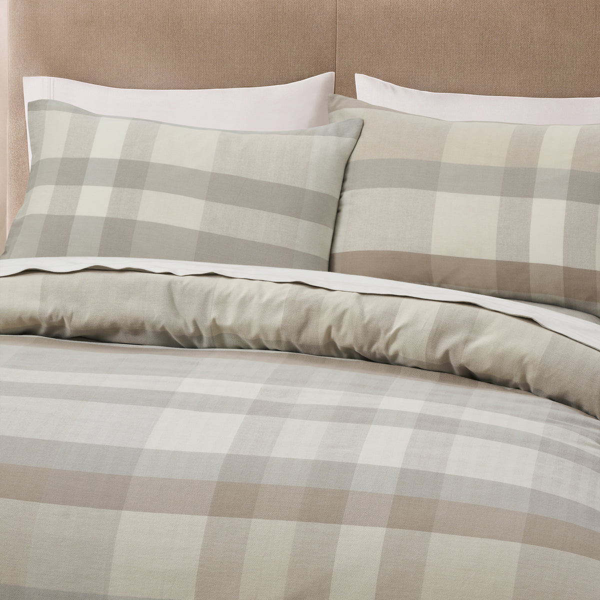 File C Checks Fieldcrest Oxford Cotton Check Duvet Cover Set | Bed Bath & Beyond NZ