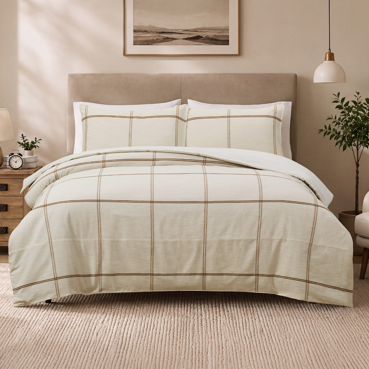 Fieldcrest Ward Cotton Check Duvet Cover | Bed Bath & Beyond NZ