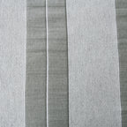 Close-up of the Baker St. Linen Calvin Cotton Jacquard Duvet Cover Set, highlighting the alternating grey and white woven stripes with fine textured detailing.