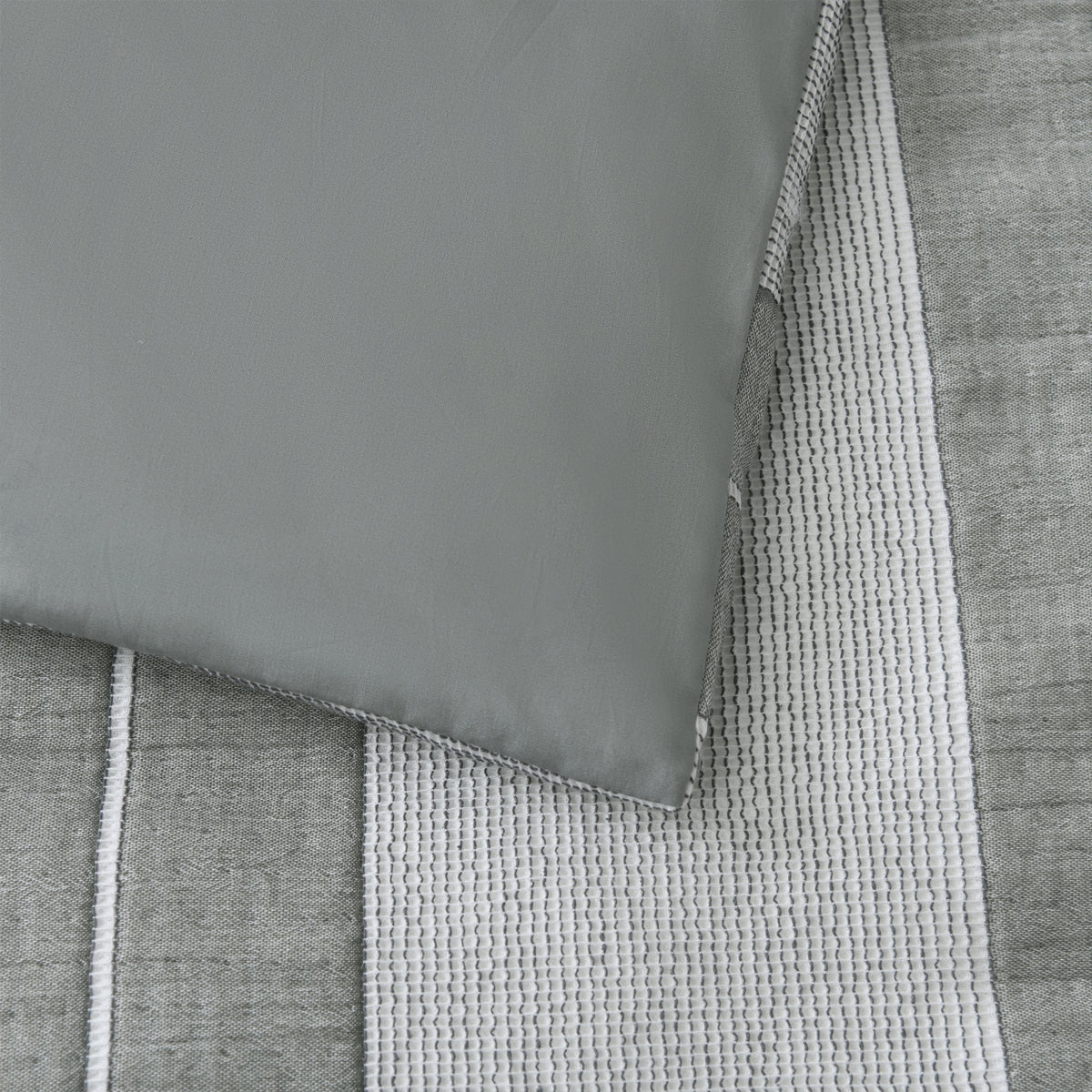 Buttoned Cushion Texture Baker St. Linen Calvin Cotton Jacquard Duvet Cover Set – Bed Bath ...