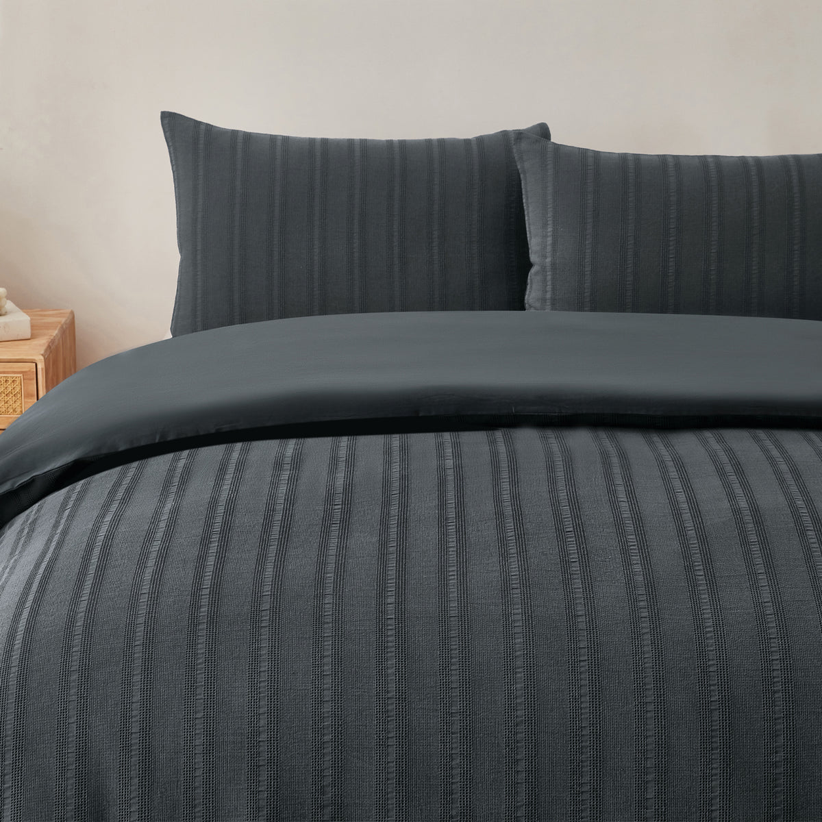 Baker St. Linen Tristan Cotton Jacquard Duvet Cover Set