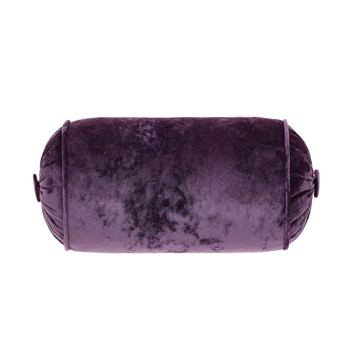 Fieldcrest Luxe Velvet Deep Plum Neck Roll Cushion