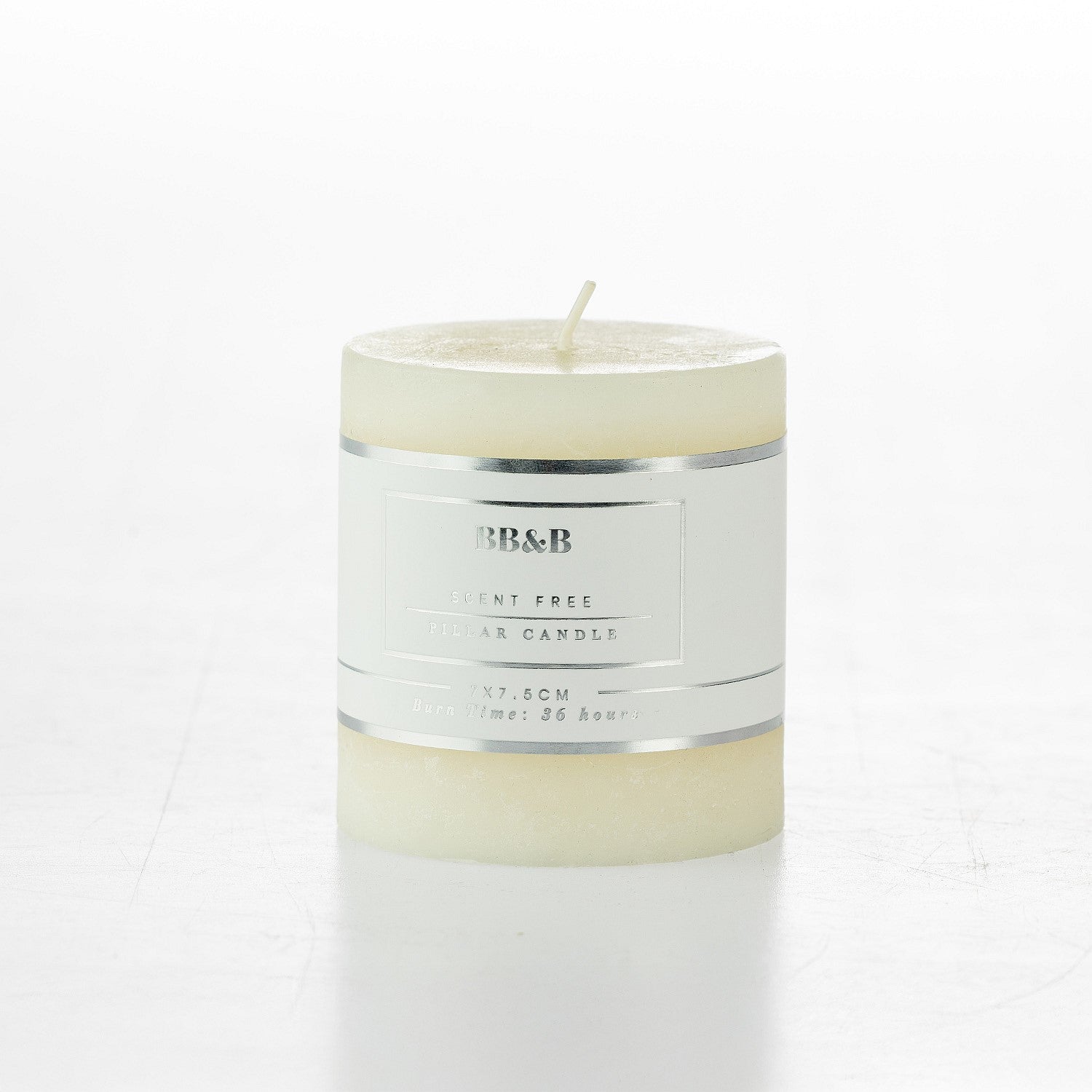 bb&b Scent Free 7.5cm Pillar Candle