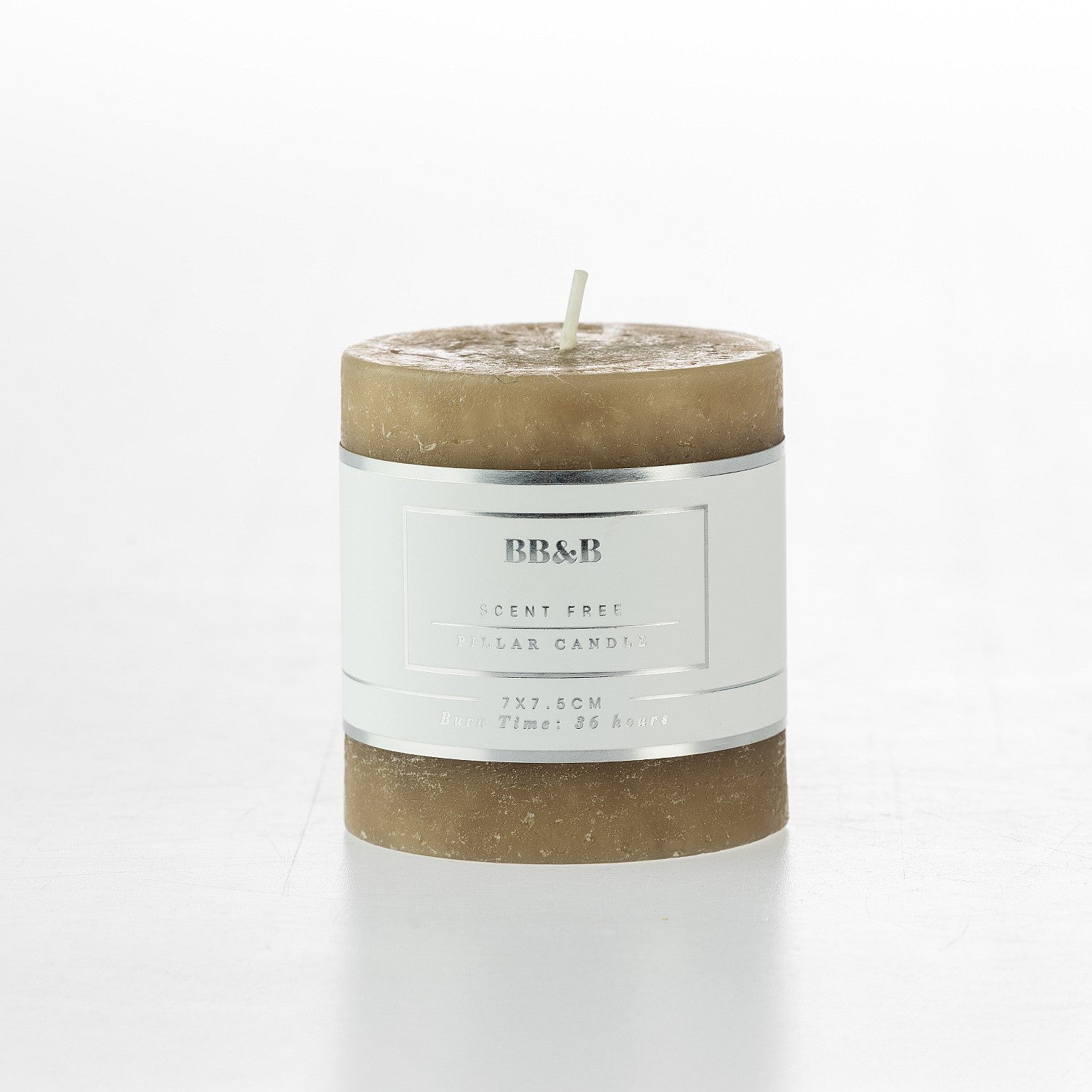 bb&b Scent Free 7.5cm Pillar Candle
