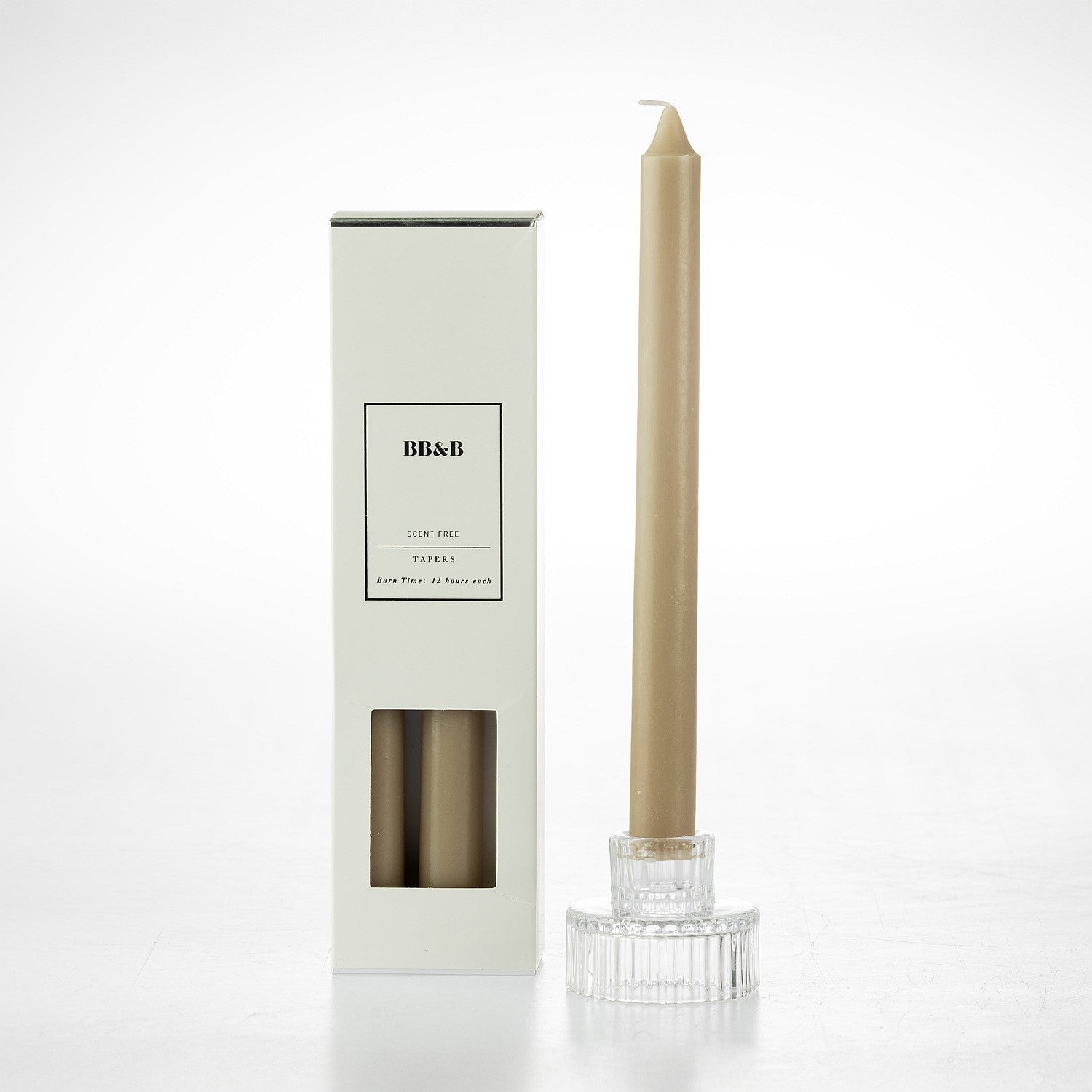 bb&b Scent Free Set of 6 Tapered Candles