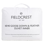 Fieldcrest 60/40 Goose Down & Feather Duvet Inner in white packaging bag displayed on a white background 