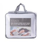 Solace 200 + 40gsm combo Duvet Inner With Aloe Vera Treated Outer in packaging with grey handles and sides displayed in a white background