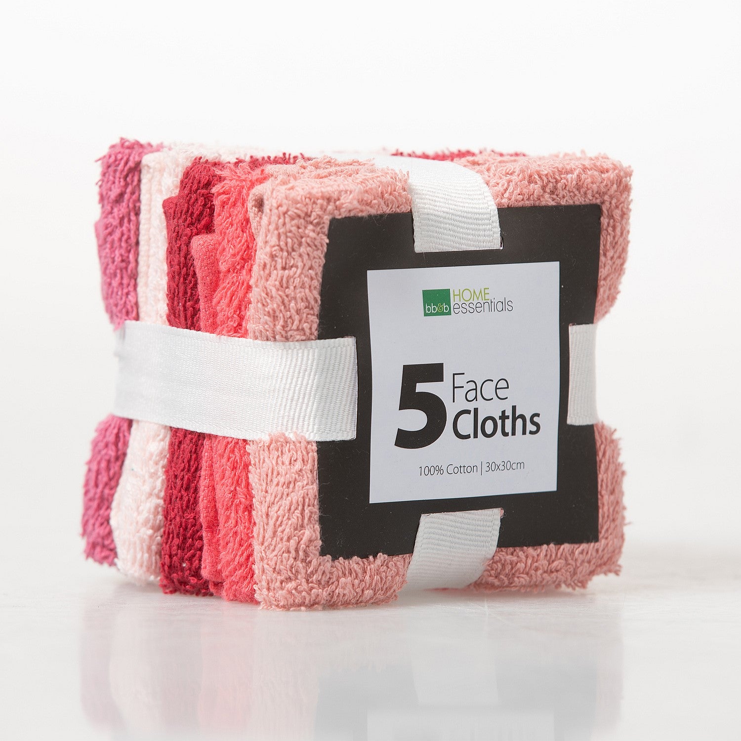 Home Essentials Face Cloth Value 5 Pack Multi