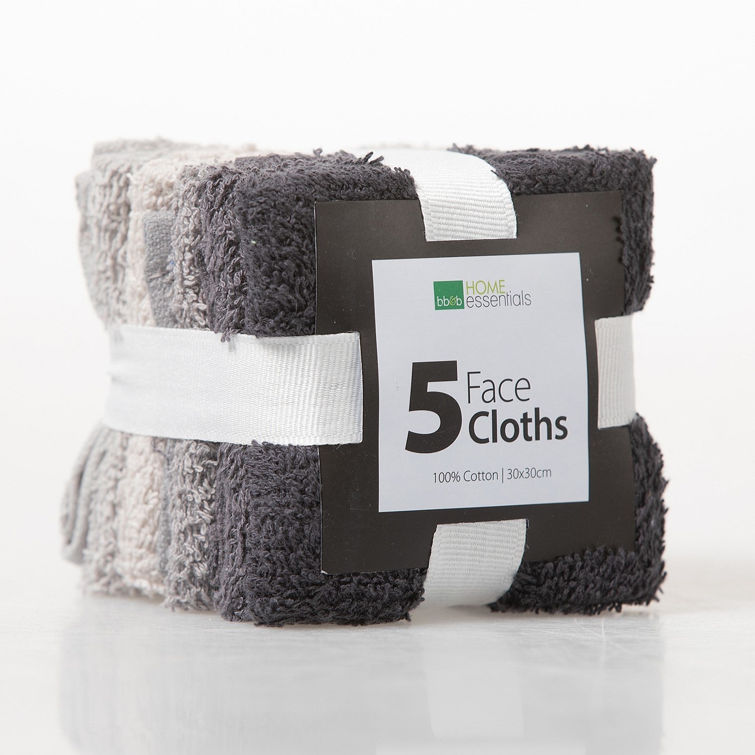 Home Essentials Face Cloth Value 5 Pack Multi