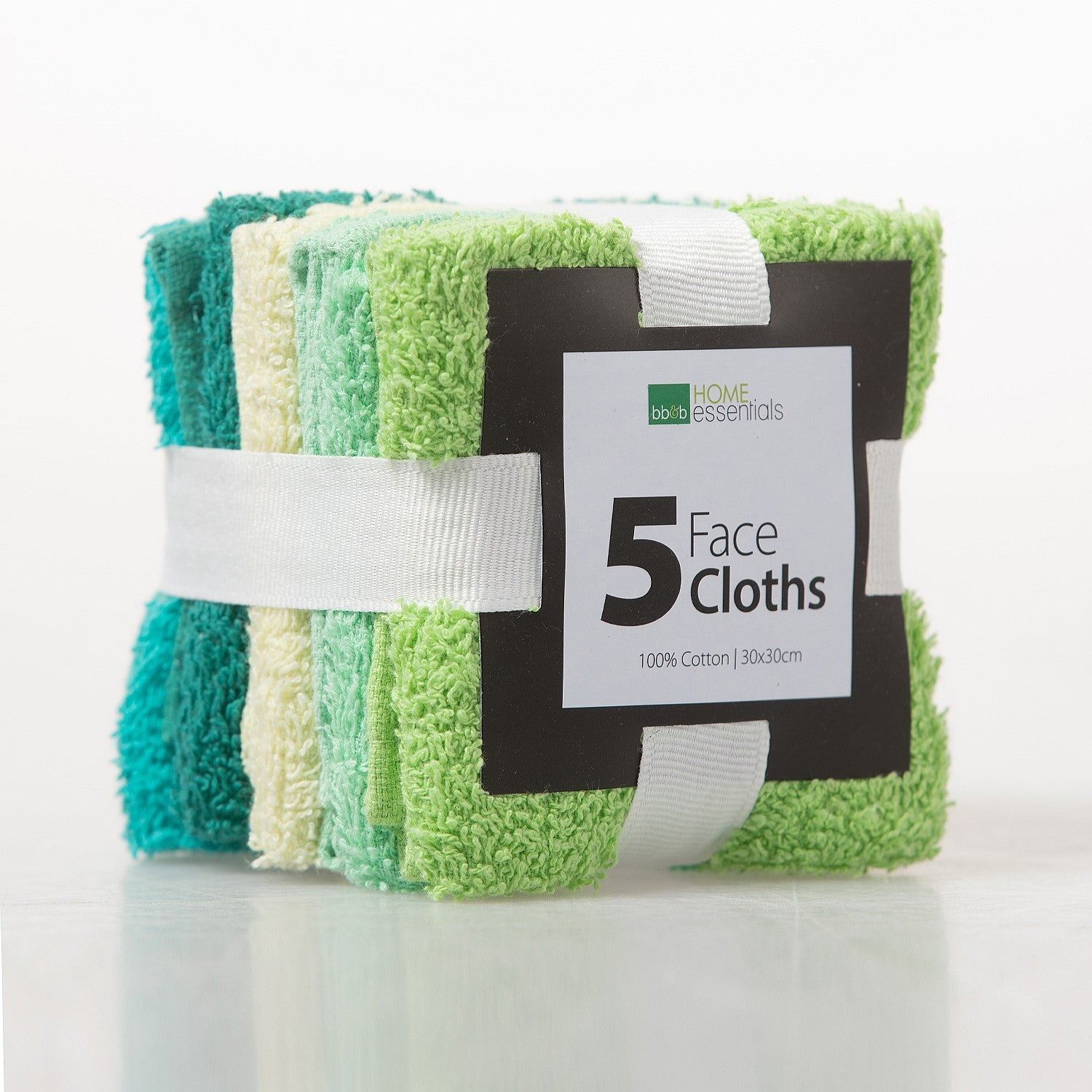 Home Essentials Face Cloth Value 5 Pack Multi