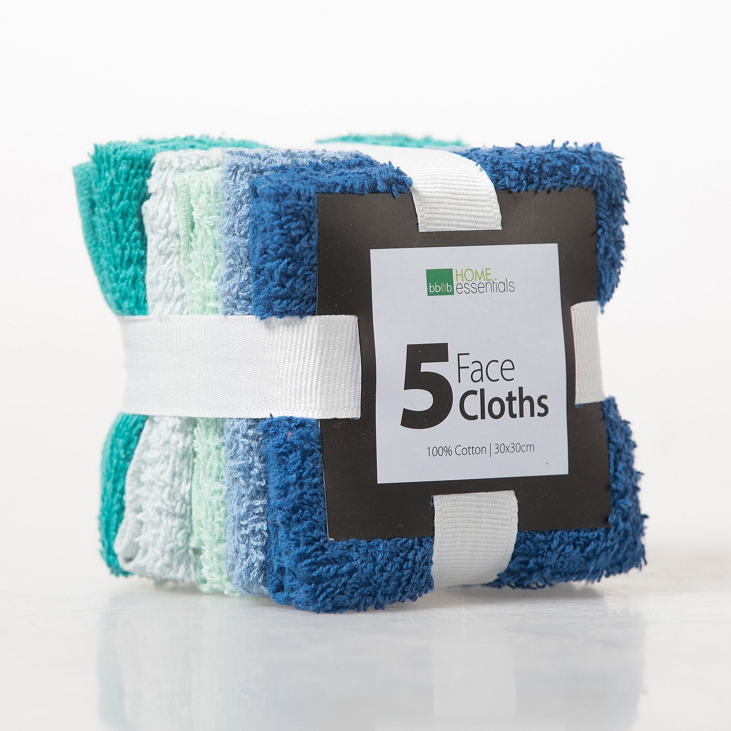 Home Essentials Face Cloth Value 5 Pack Multi