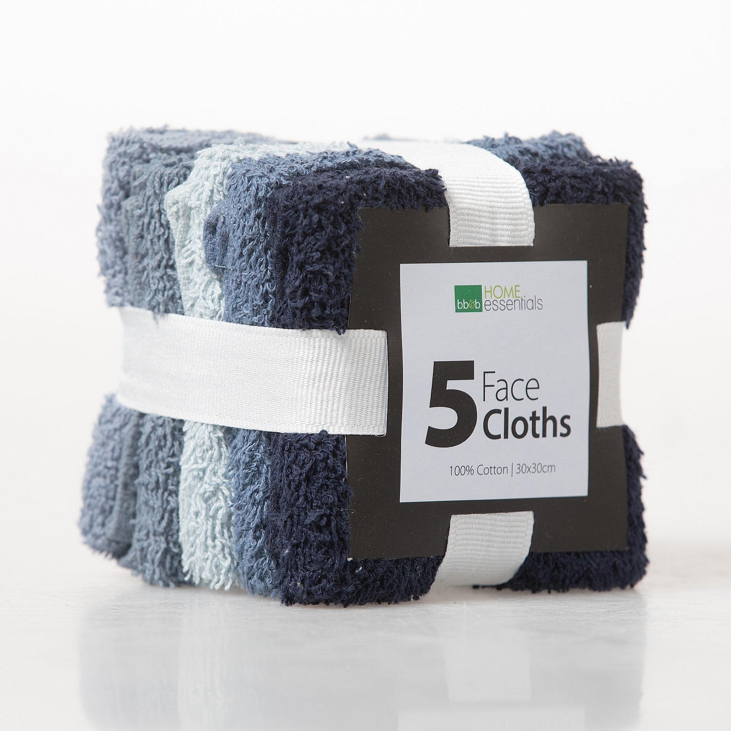 Home Essentials Face Cloth Value 5 Pack Multi