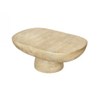 Cove Cement Look Oval Coffee Table Natural