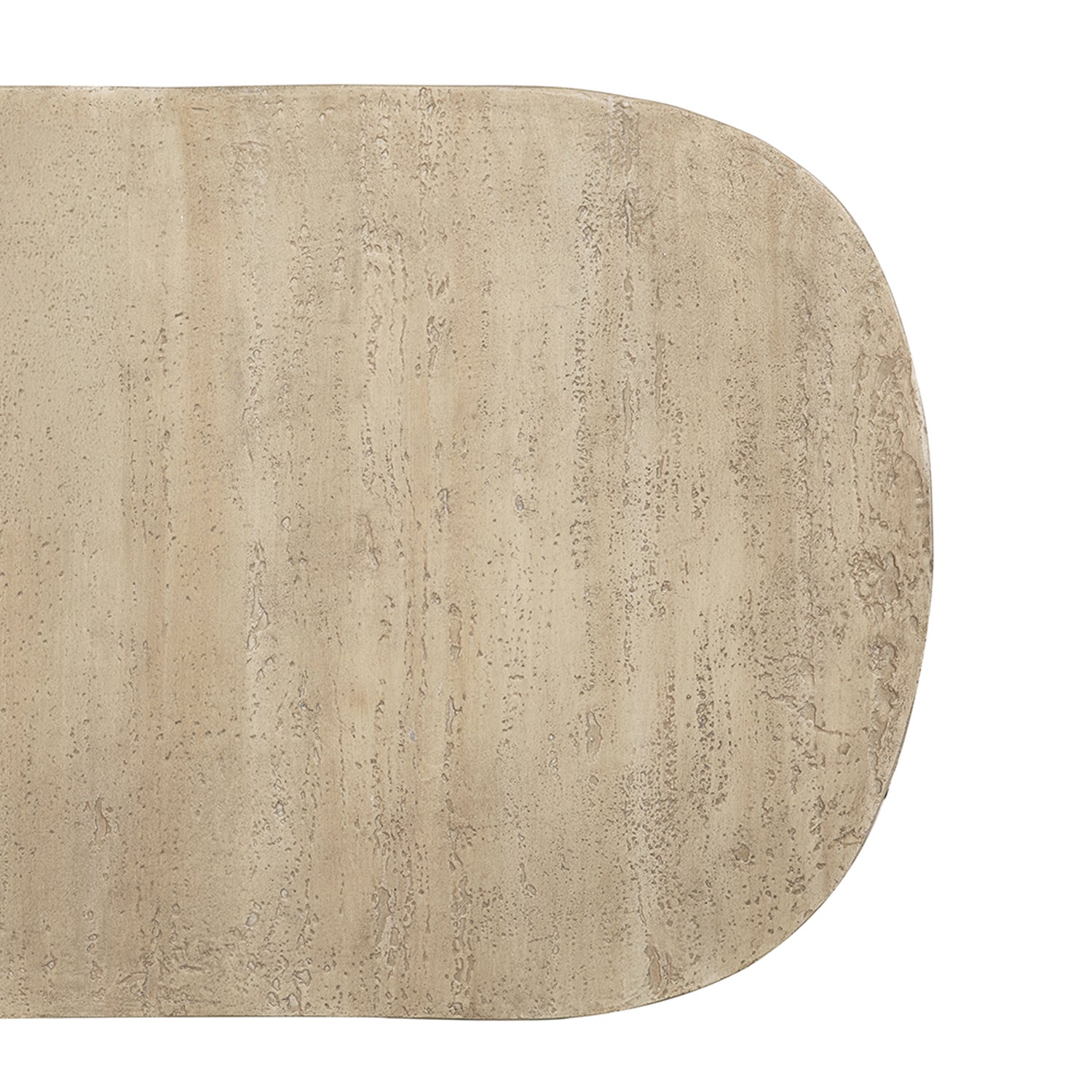 Cove Cement Look Oval Coffee Table Natural