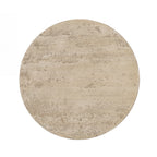 Top-down view of the round natural cement tabletop highlighting the realistic stone-look texture and organic finish.
