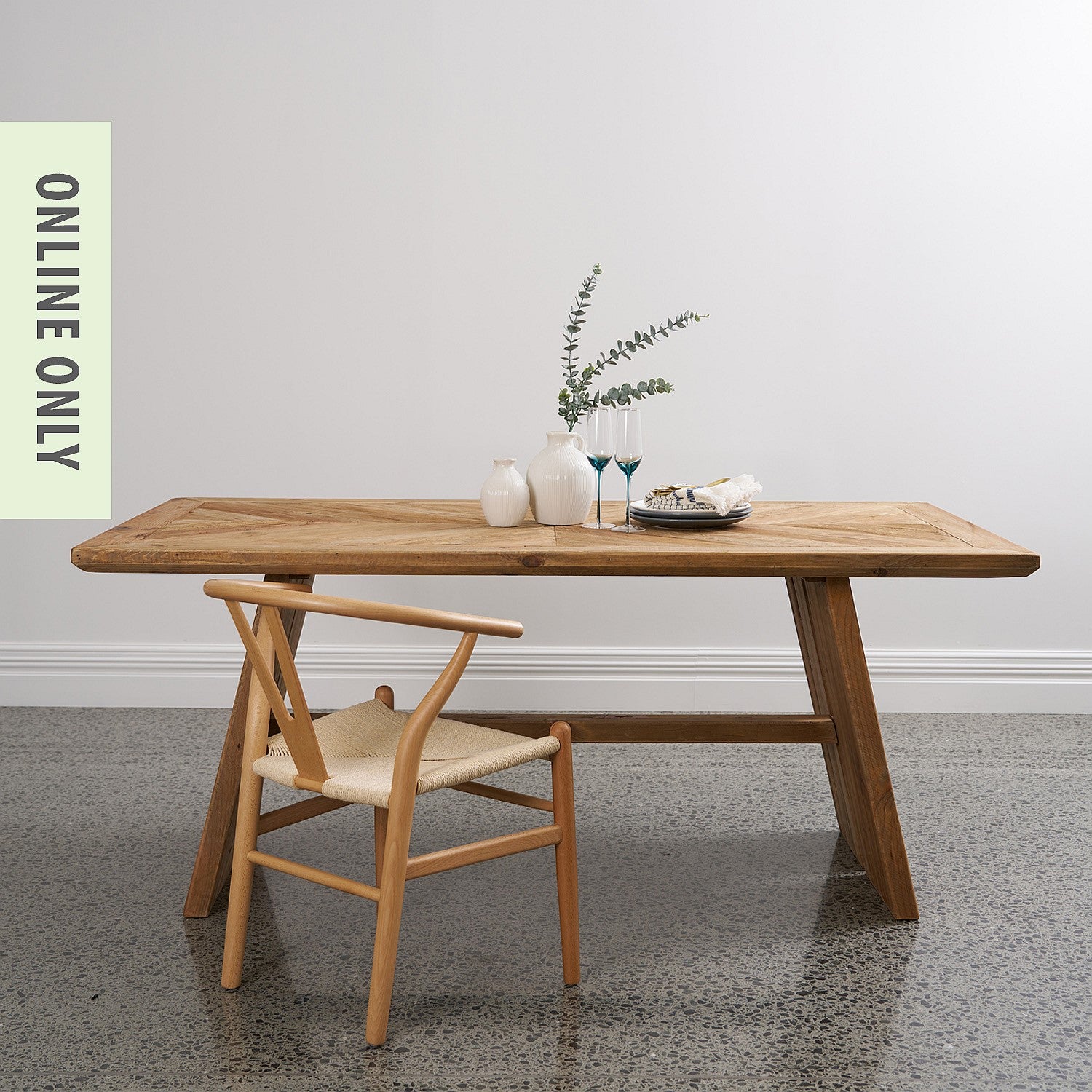Ecoanthology Recycled Pine Trestle Table