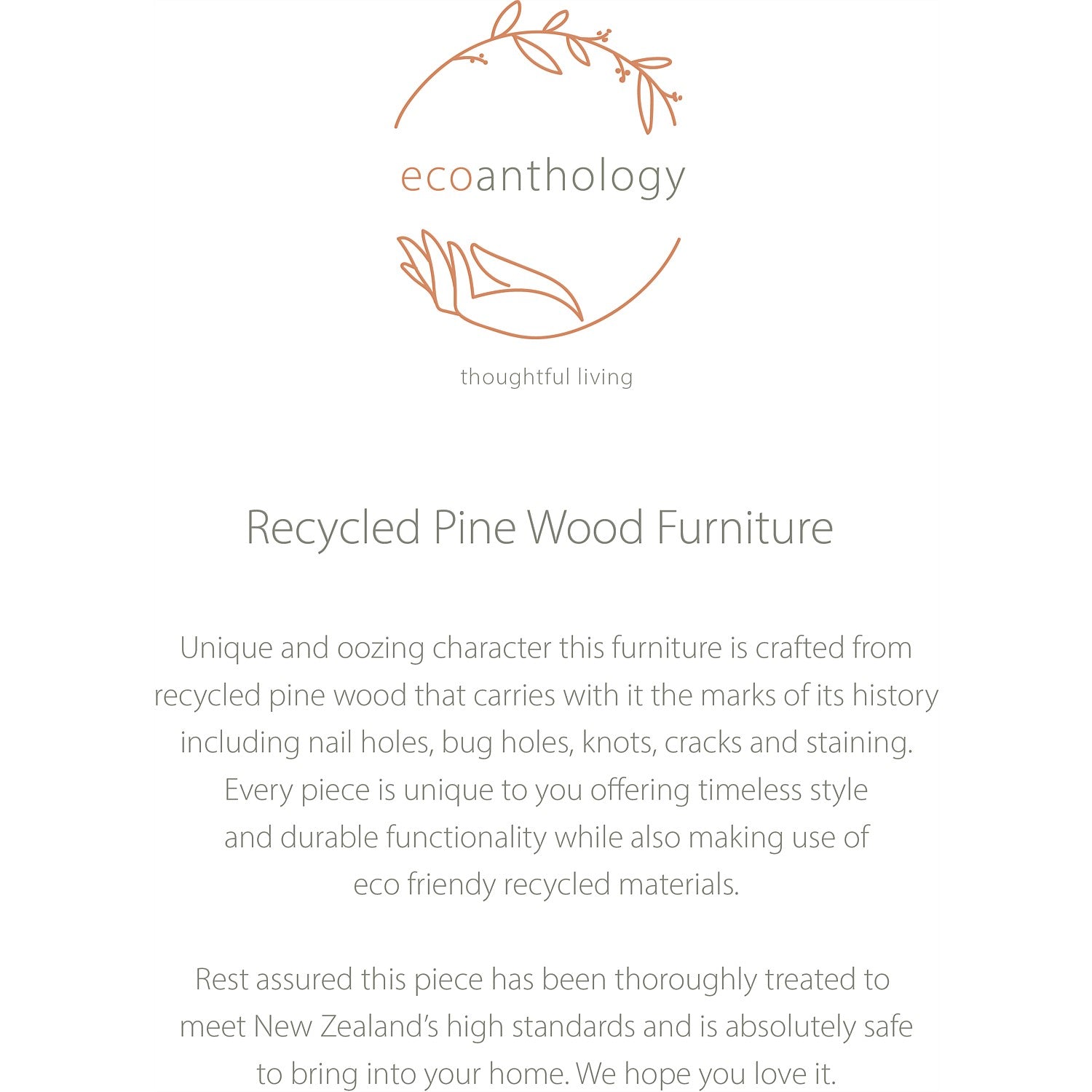 Ecoanthology Recycled Pine Trestle Table