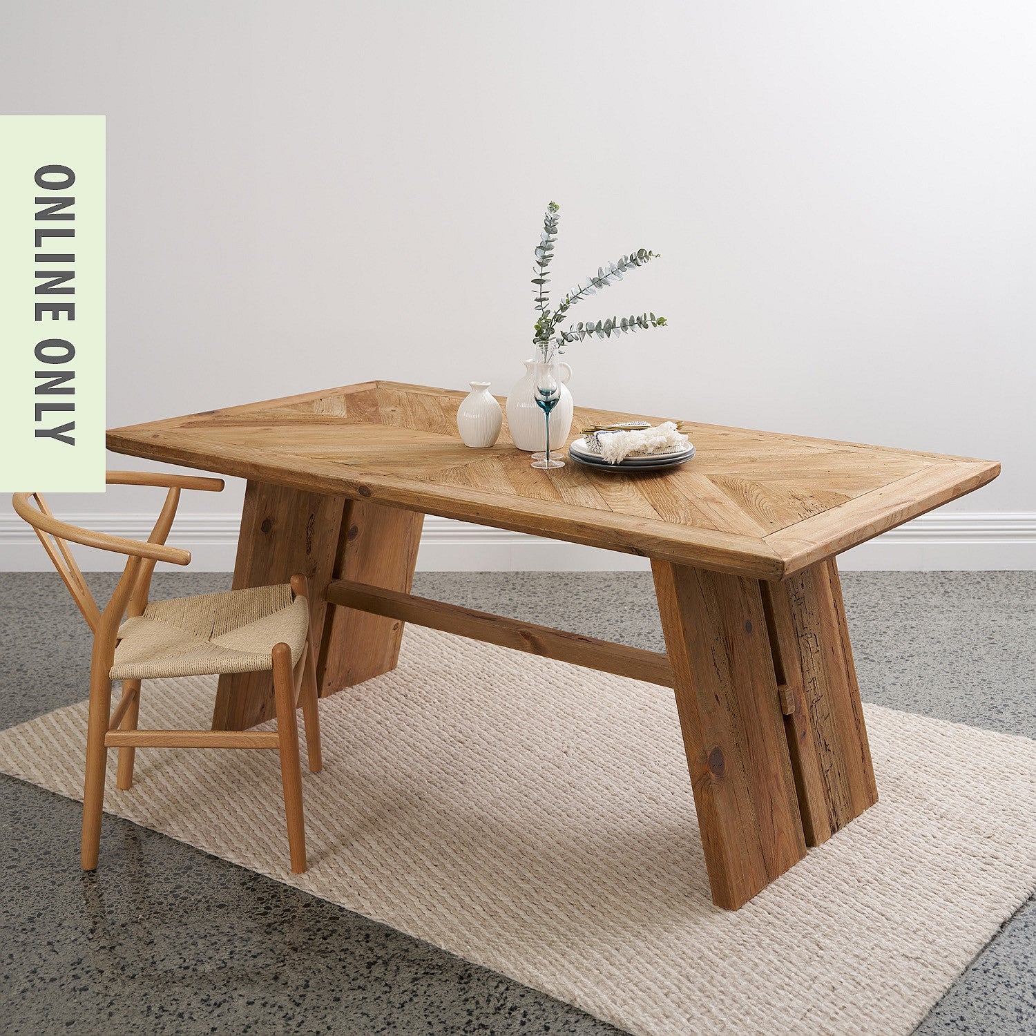 Ecoanthology Recycled Pine Trestle Table