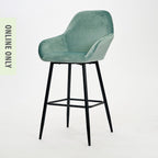 Design Republique Clara Velvet Bar Stool