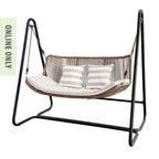Outsidings Andy Two Seater Swing Chair Natural Stripe