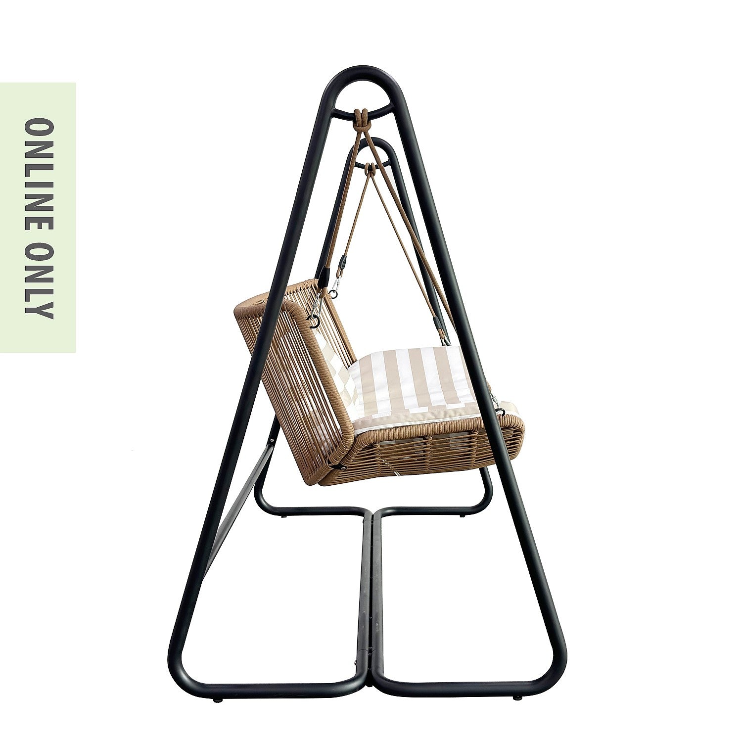 Outsidings Andy Two Seater Swing Chair Natural Stripe