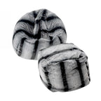 Design Republique Mono Stripe Faux Fur Pouf Cover