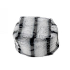 Design Republique Mono Stripe Faux Fur Pouf Cover
