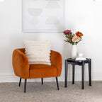 Design Republique Olivia Velvet Chair Rust