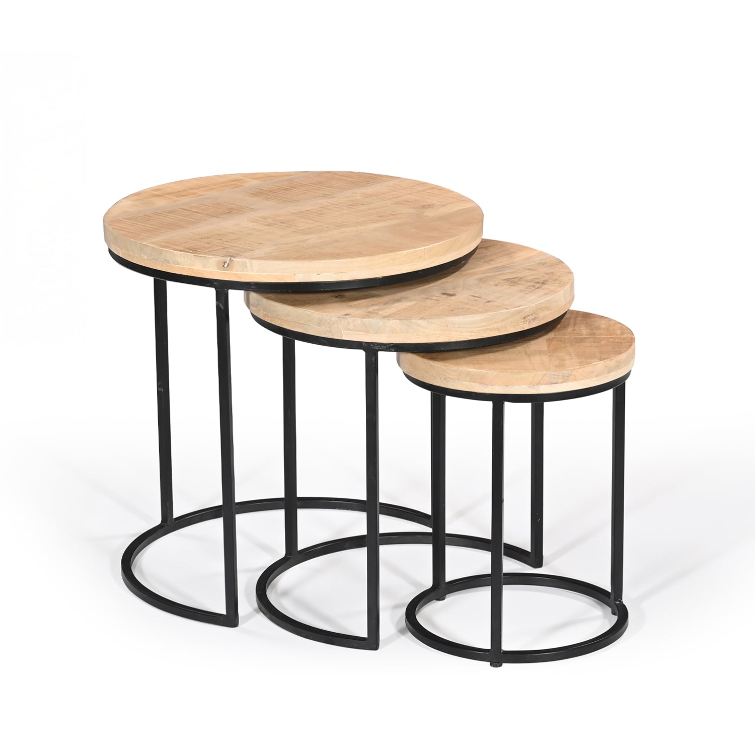 Amparo Reclaimed Set Of 3 Side Tables