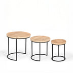 Amparo Reclaimed Set Of 3 Side Tables