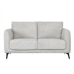 2 seater grey sofa on a white background