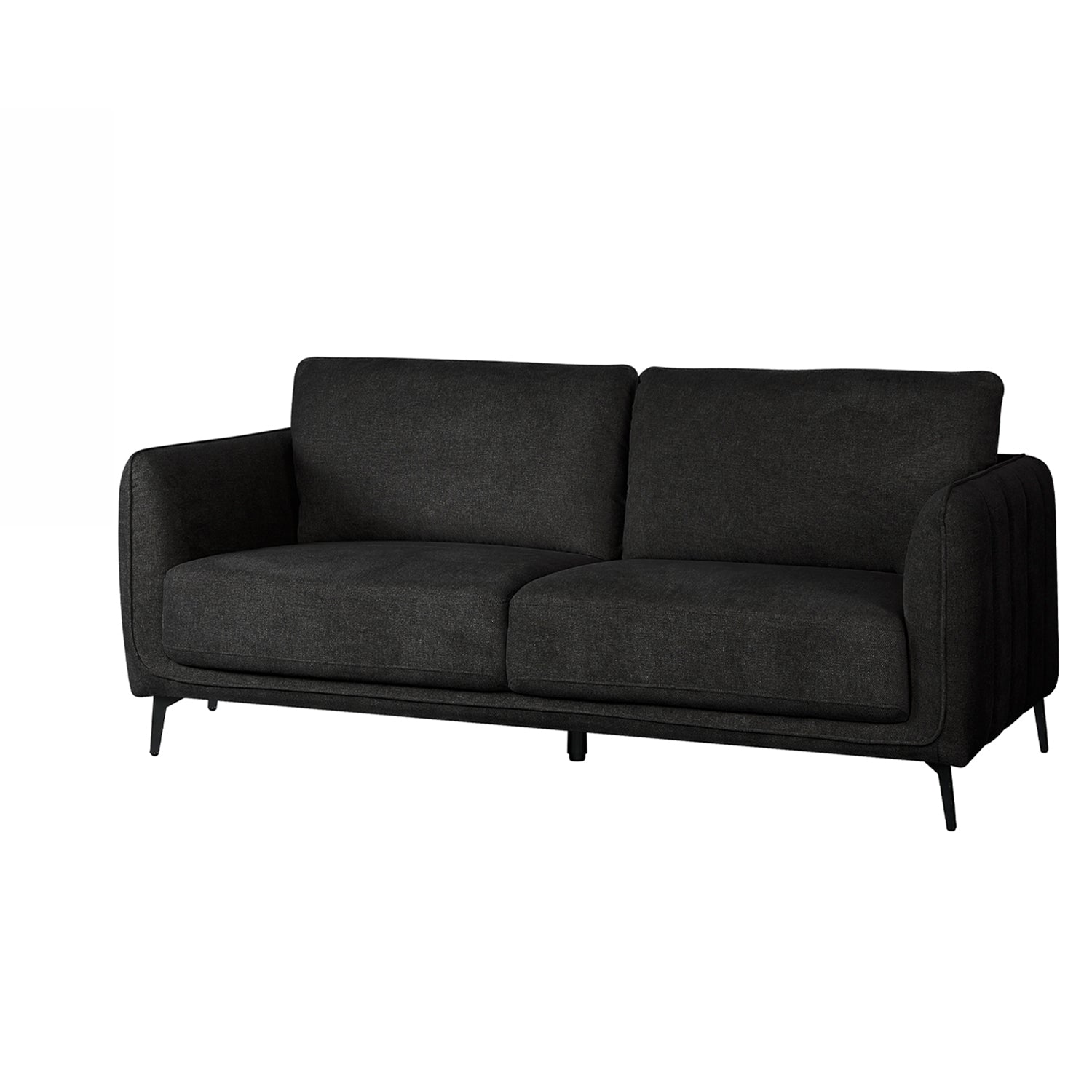 Dark gray sofa on a white background