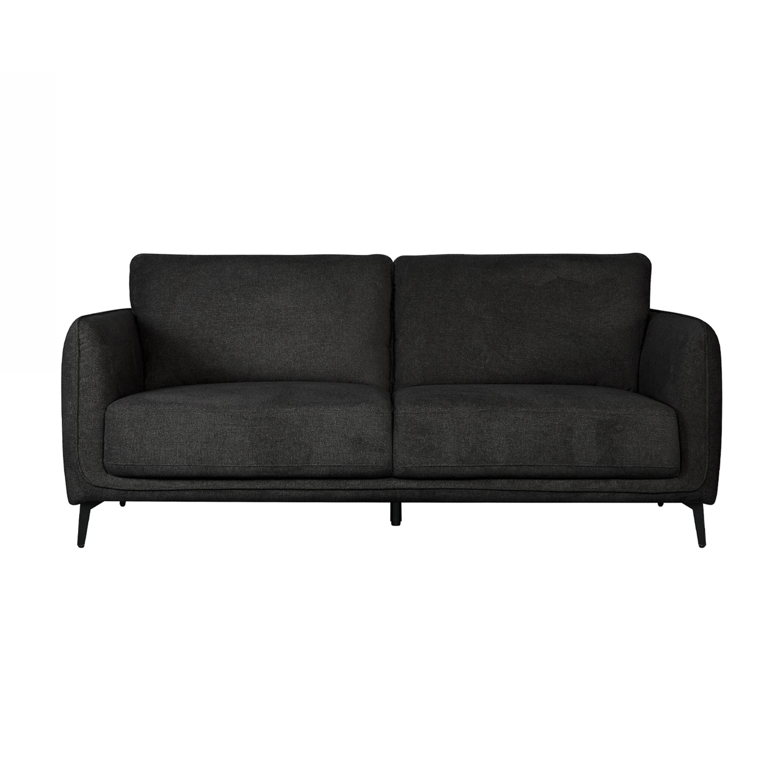 Dark gray sofa on a white background